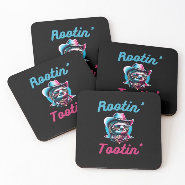 Item preview, Rootin' tootin' funny sloth cowboy humor retro sloth western designed and sold by snowry.