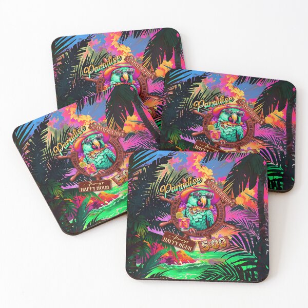 Item preview, Always Happy Hour in Paradise It's 5 o'clock Parrot Summer Vibes designed and sold by MindWave THC.