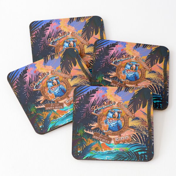 Item preview, Always Happy Hour in Paradise It's 5 o'clock Parrot Summer Vibes designed and sold by MindWave THC.