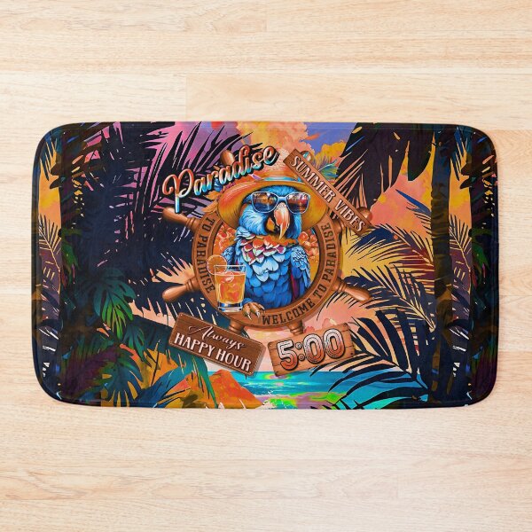 Item preview, Always Happy Hour in Paradise It's 5 o'clock Parrot Summer Vibes designed and sold by MindWave THC.