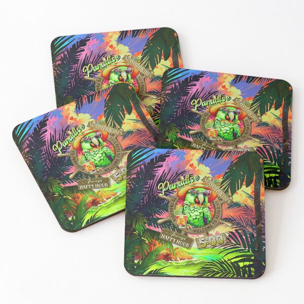 Item preview, Always Happy Hour in Paradise It's 5 o'clock Parrot Summer Vibes designed and sold by MindWave THC.