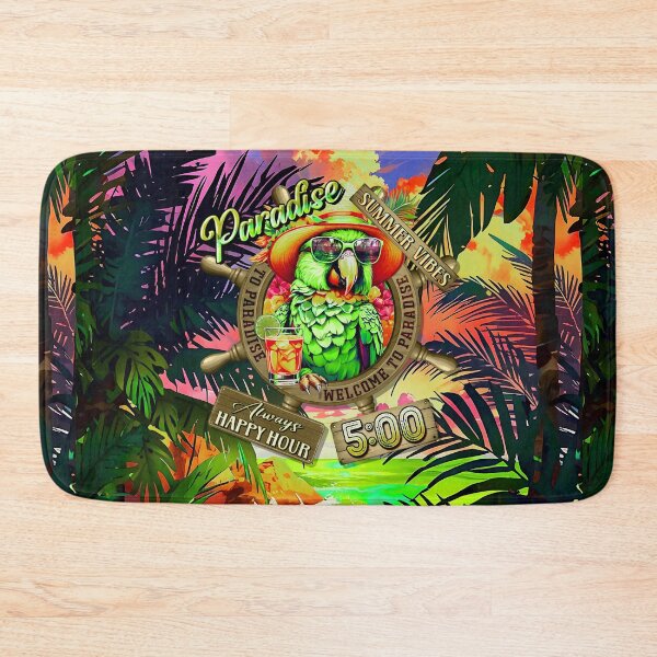 Item preview, Always Happy Hour in Paradise It's 5 o'clock Parrot Summer Vibes designed and sold by MindWave THC.