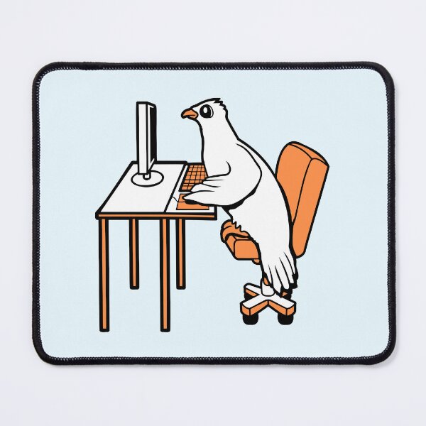 Item preview, Pigeon works office computer keyboard mouse gamer designed and sold by shirt-o-mat.