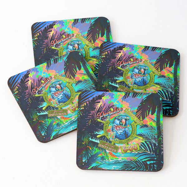 Item preview, Always Happy Hour in Paradise It's 5 o'clock Parrot Summer Vibes designed and sold by MindWave THC.
