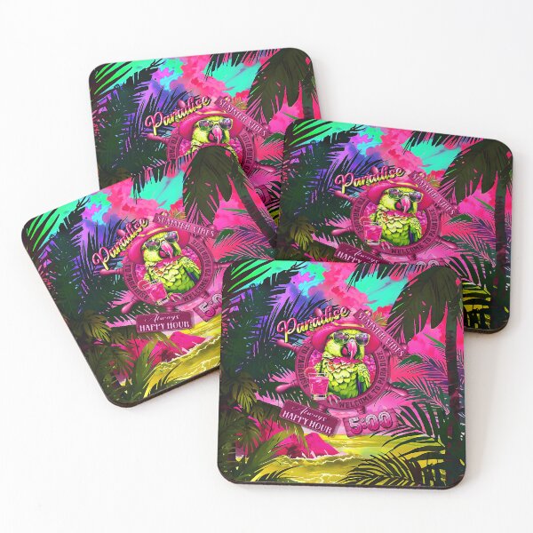 Item preview, Always Happy Hour in Paradise It's 5 o'clock Parrot Summer Vibes designed and sold by MindWave THC.