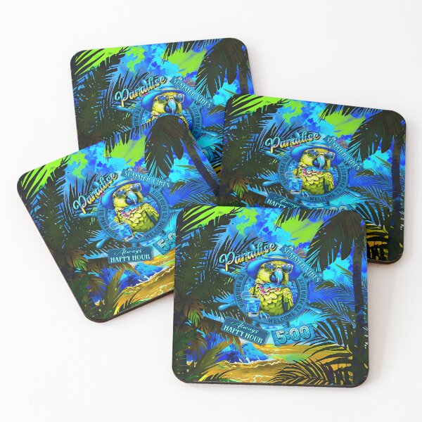 Item preview, Always Happy Hour in Paradise It's 5 o'clock Parrot Summer Vibes designed and sold by MindWave THC.