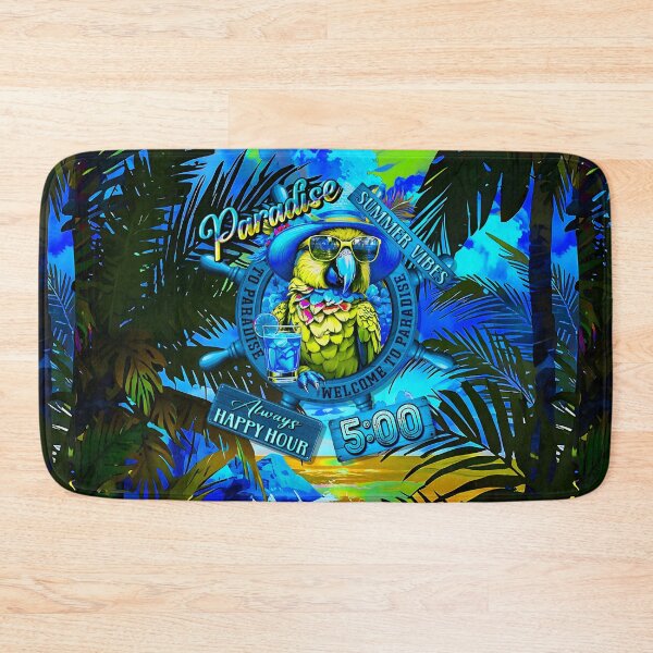 Item preview, Always Happy Hour in Paradise It's 5 o'clock Parrot Summer Vibes designed and sold by MindWave THC.