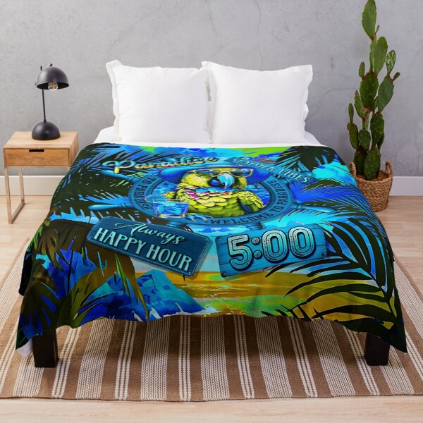 Item preview, Always Happy Hour in Paradise It's 5 o'clock Parrot Summer Vibes designed and sold by MindWave THC.