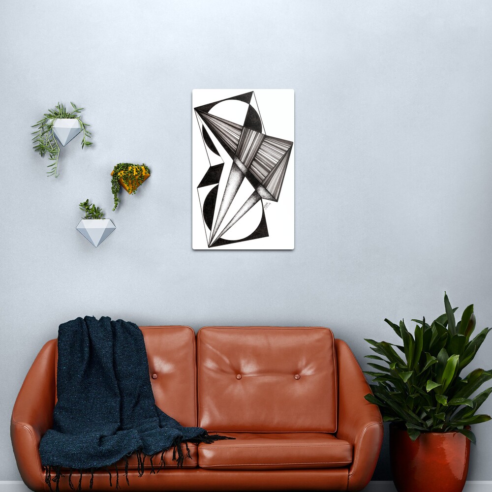 Complex, Ink Drawing Metal Print