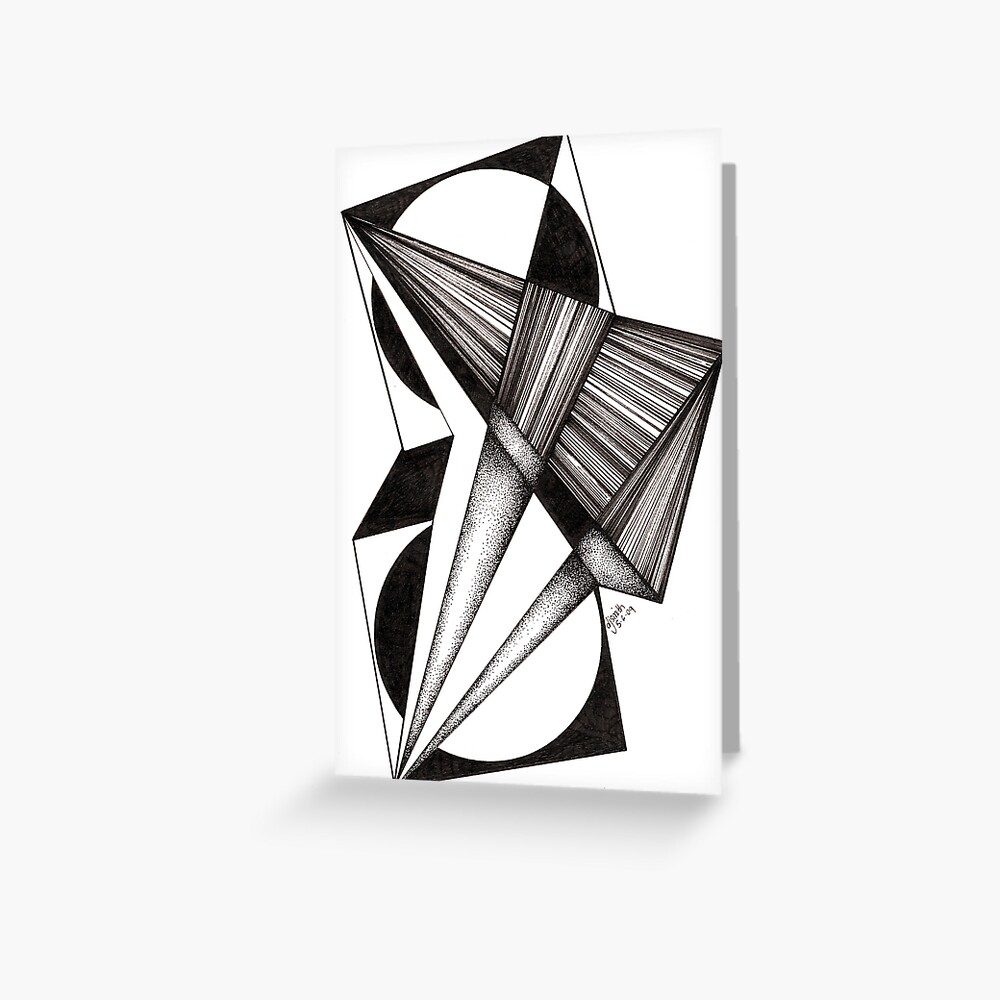 Complex, Ink Drawing Greeting Card