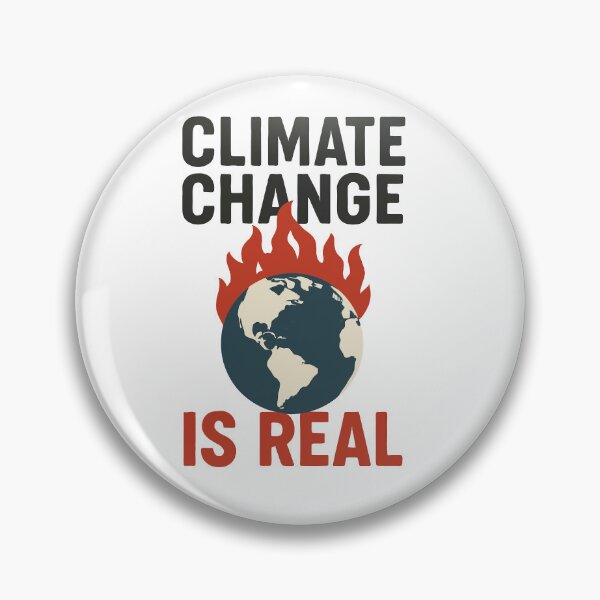Item preview, Climate Change Is Real – Burning Earth Awareness Poster designed and sold by negve.