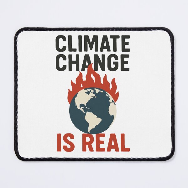 Item preview, Climate Change Is Real – Burning Earth Awareness Poster designed and sold by negve.