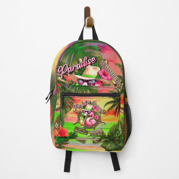 Item preview, Always Happy Hour in Paradise It's 5 o'clock Flamingo Bird Summer Vibes designed and sold by MindWave THC.