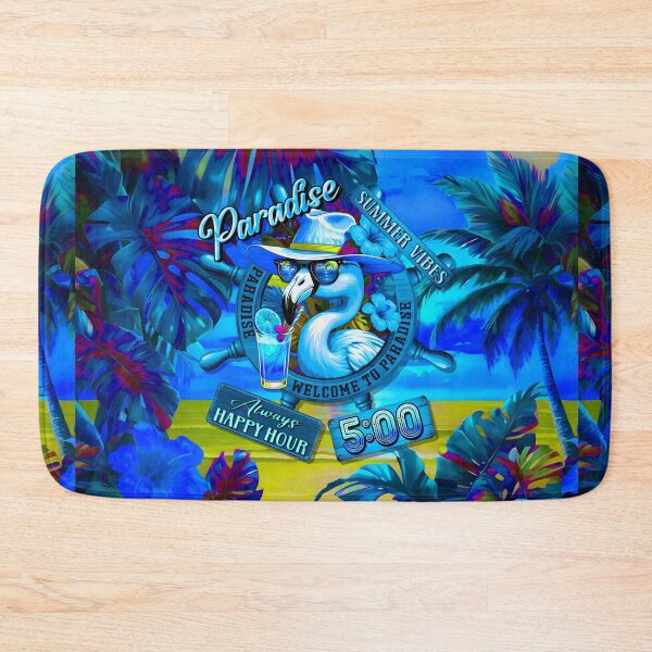 Item preview, Always Happy Hour in Paradise It's 5 o'clock Flamingo Bird Summer Vibes designed and sold by MindWave THC.