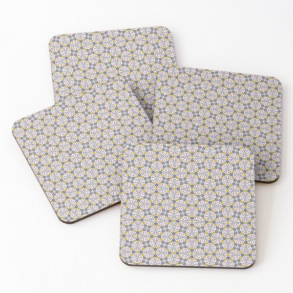 Item preview, Seamless Pattern with Floral Shapes in Gray, Bright Green and Pink Tones designed and sold by HappyHavenStu.