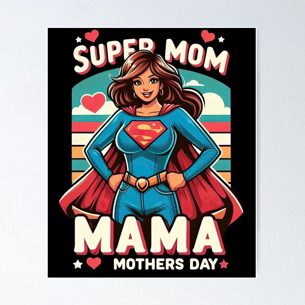 Artikelvorschau, Super Mom - Mama Muttertag entworfen und verkauft von LukWer.