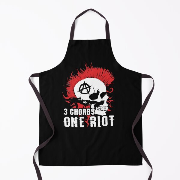 Item preview, 3 Chords One Riot Punk Skull Mohawk Anarchy Flames designed and sold by Dmetalx Art Apparel.