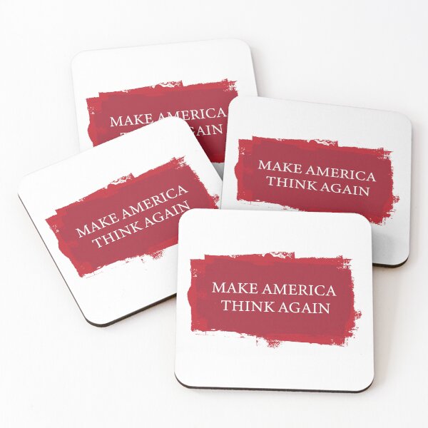 Item preview, make america think again designed and sold by Printellarium.