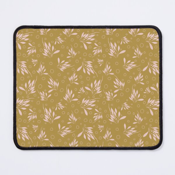 Item preview, Soft pink floral on golden taupe designed and sold by phatlizzardart.