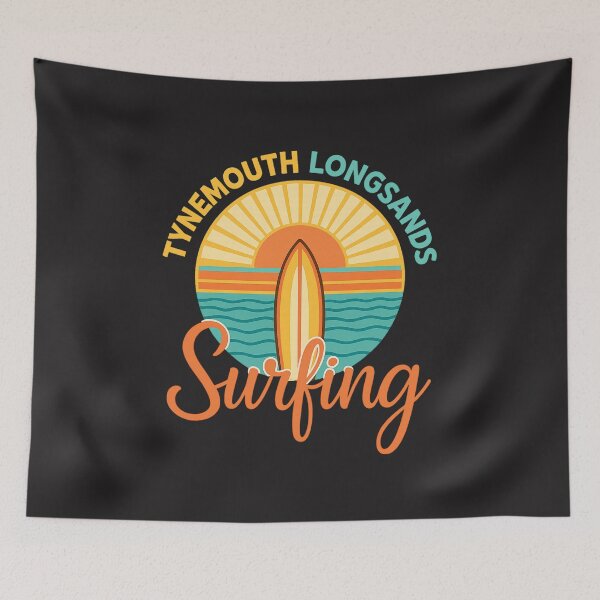 Item preview, Tynemouth Longsands Surfing Sunset Surfboard designed and sold by MerchByCraig.