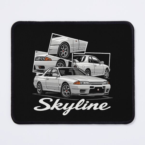 Item preview, Nissan R32 Skyline GTR White JDM Art – Retro Tuned Car Illustration for Skyline Fans designed and sold by TheArtOfCar.