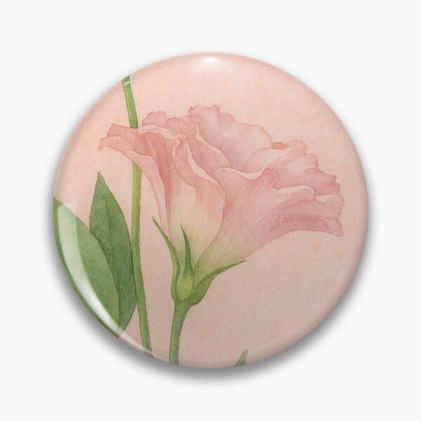 Item preview, Soft Pink Lisianthus – Watercolor from Original Photo designed and sold by Pacika.