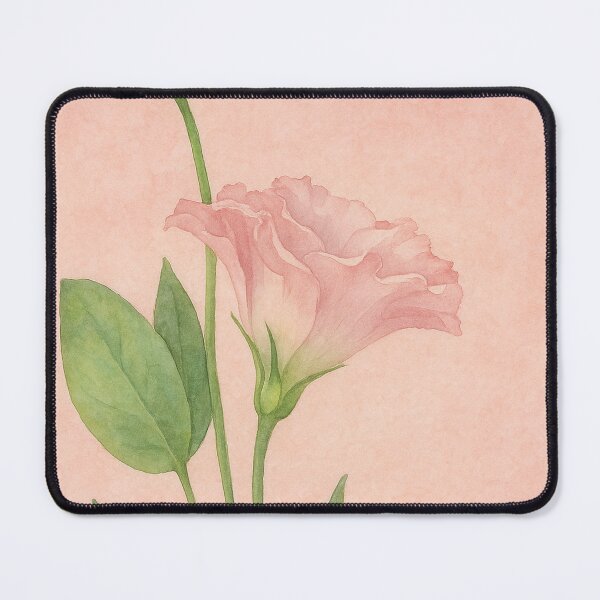 Item preview, Soft Pink Lisianthus – Watercolor from Original Photo designed and sold by Pacika.