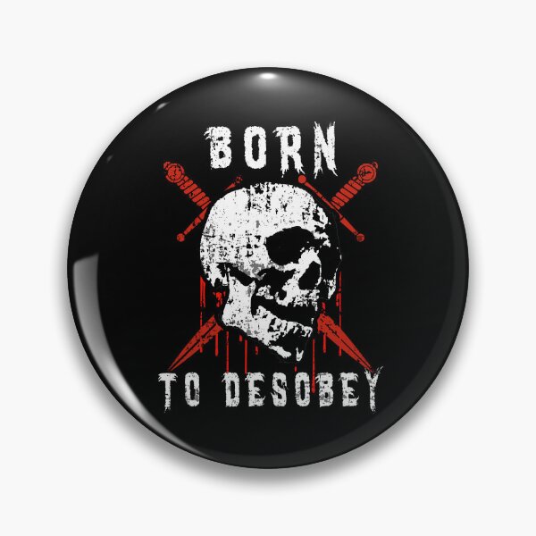 Item preview, Born To Disobey Skull Swords Blood Punk Metal Art designed and sold by Dmetalx Art Apparel.