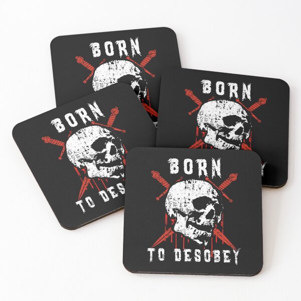 Item preview, Born To Disobey Skull Swords Blood Punk Metal Art designed and sold by Dmetalx Art Apparel.