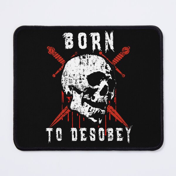 Item preview, Born To Disobey Skull Swords Blood Punk Metal Art designed and sold by Dmetalx Art Apparel.