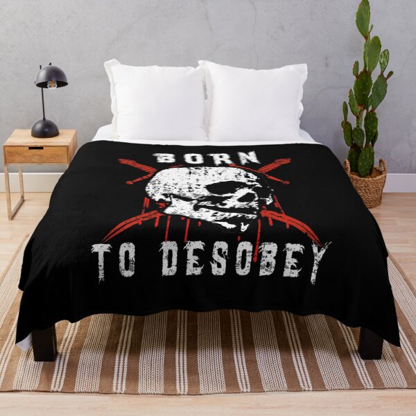 Item preview, Born To Disobey Skull Swords Blood Punk Metal Art designed and sold by Dmetalx Art Apparel.