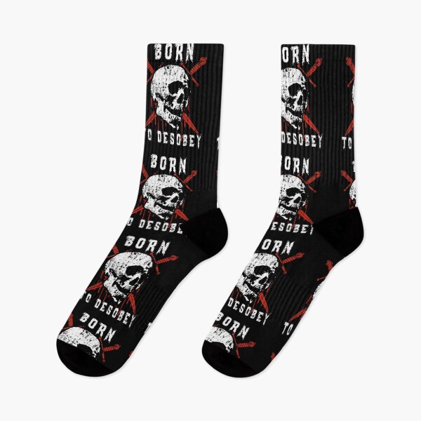 Item preview, Born To Disobey Skull Swords Blood Punk Metal Art designed and sold by Dmetalx Art Apparel.