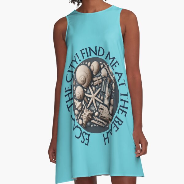 Item preview, More Comfortable on the Beach – AI Artwork of Cute Beach Animals with Blurred City Text for Women’s Apparel & Accessories designed and sold by knalpot-design.