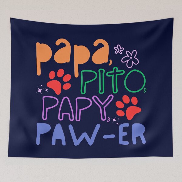 Item preview, Papa pito Papy - playful colorful paws designed and sold by SharingLove.