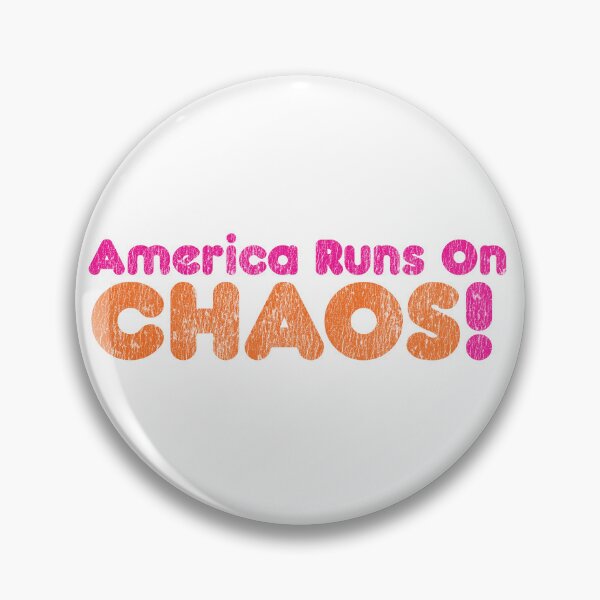 Item preview, America Runs On Chaos Funny Dunkin' Style Destressed Design designed and sold by TheRainFamily.