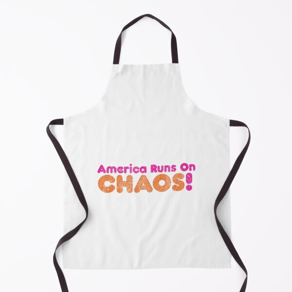 Item preview, America Runs On Chaos Funny Dunkin' Style Destressed Design designed and sold by TheRainFamily.