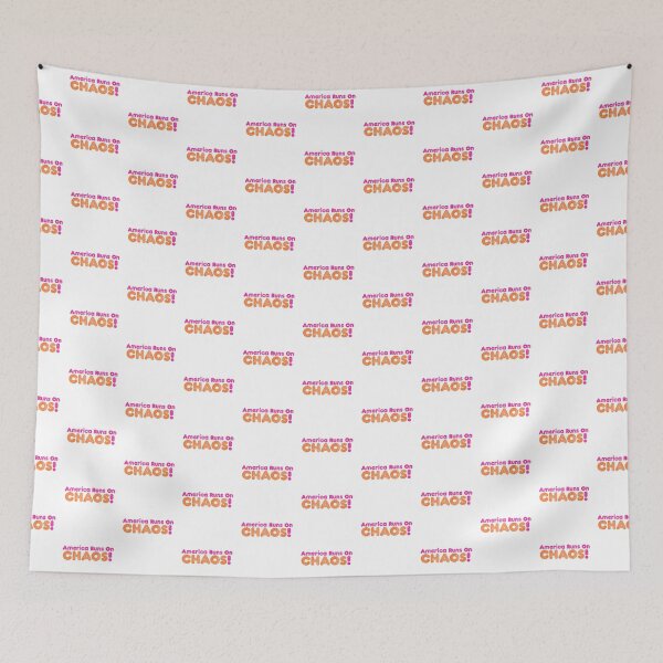 Item preview, America Runs On Chaos Funny Dunkin' Style Destressed Design designed and sold by TheRainFamily.