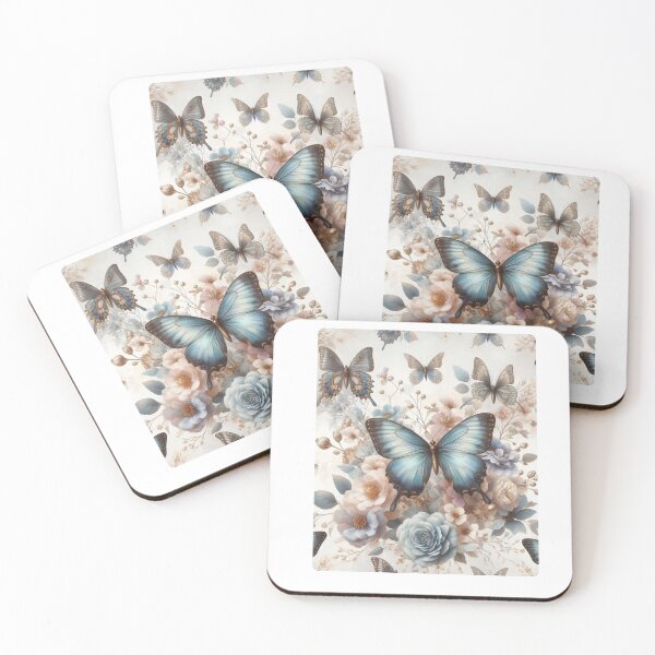 Item preview, Soft Feminine Butterflies – AI Artwork in Delicate Colors for Women’s Clothing and Accessories for Nature Lovers designed and sold by knalpot-design.