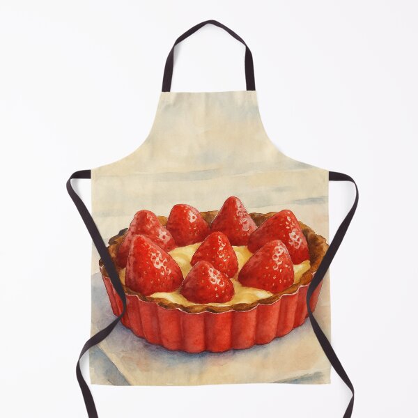 Item preview, Realistic Watercolor Strawberry Tart Illustration designed and sold by Pacika.