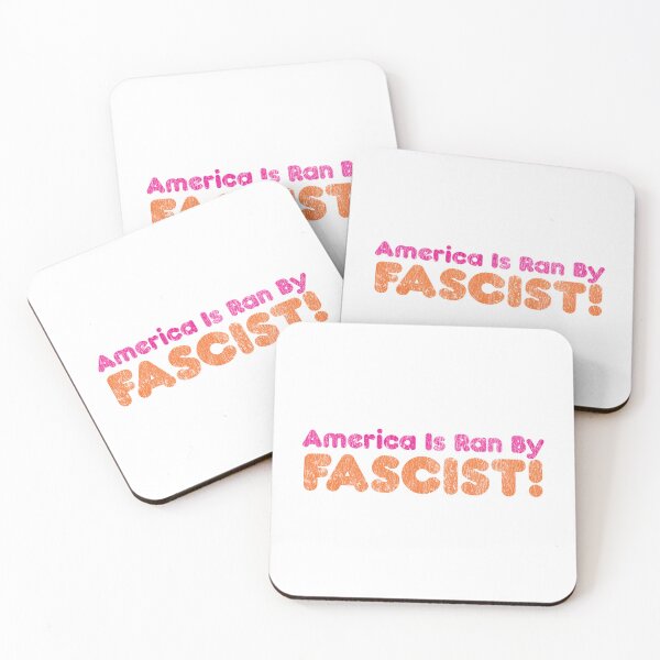 Item preview, America Is Ran By Fascist Funny Dunkin' Style Destressed Design designed and sold by TheRainFamily.