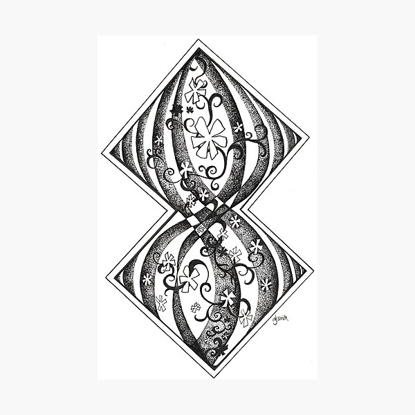 Flourish, Ink Drawing Photographic Print