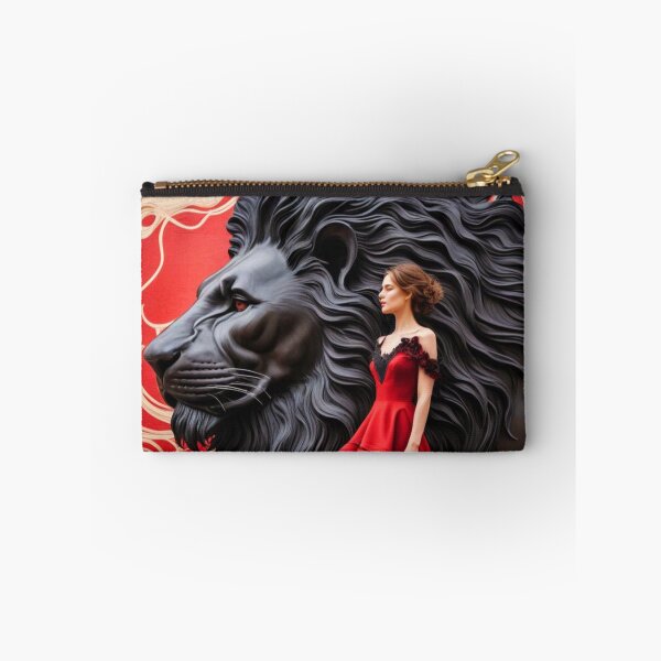 Item preview, Woman dressed in red with lion in black designed and sold by hopssprintd67.
