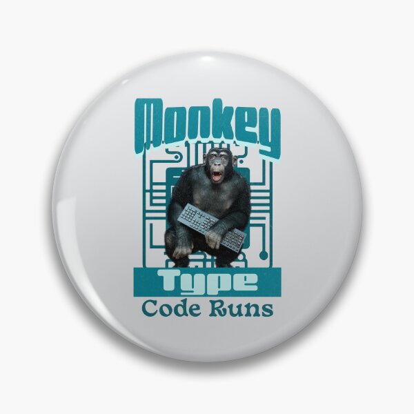 Item preview, Monkey Type, Code Runs Funny Full-Stack Developer Software Engineer designed and sold by Vac1.