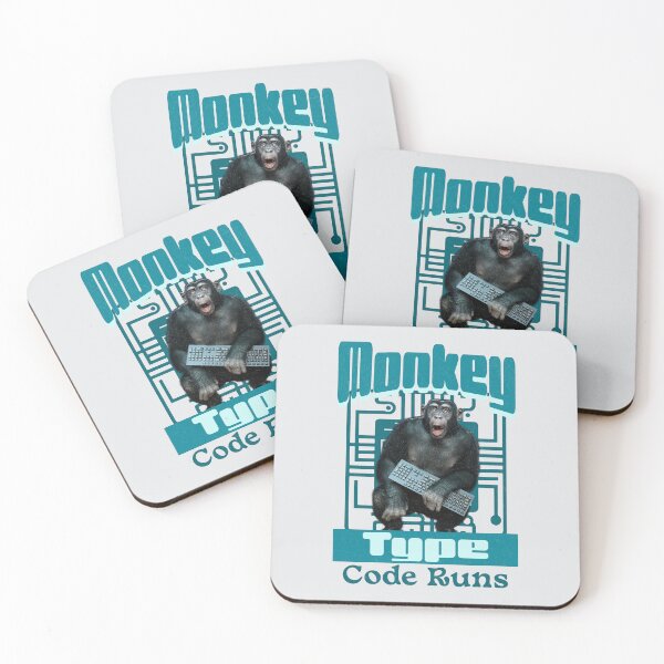 Item preview, Monkey Type, Code Runs Funny Full-Stack Developer Software Engineer designed and sold by Vac1.