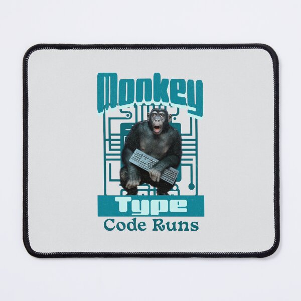 Item preview, Monkey Type, Code Runs Funny Full-Stack Developer Software Engineer designed and sold by Vac1.