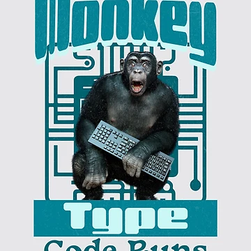 Artwork thumbnail, Monkey Type, Code Runs Funny Full-Stack Developer Software Engineer by Vac1
