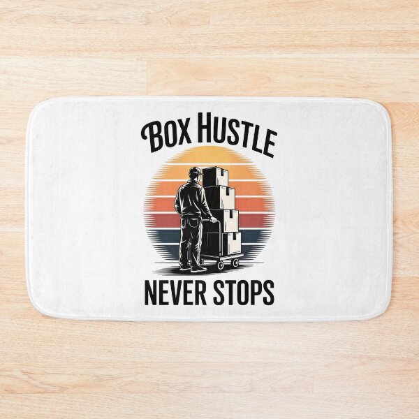 Item preview, Warehouse Worker Moving Boxes Retro Sunset Labor designed and sold by Taans-Creation.