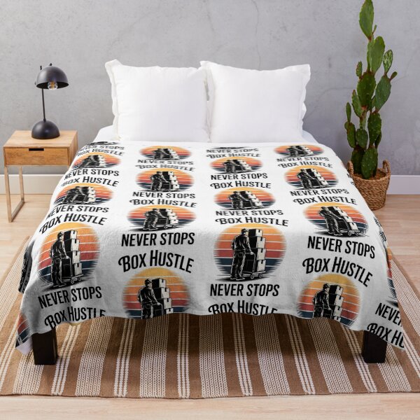 Item preview, Warehouse Worker Moving Boxes Retro Sunset Labor designed and sold by Taans-Creation.