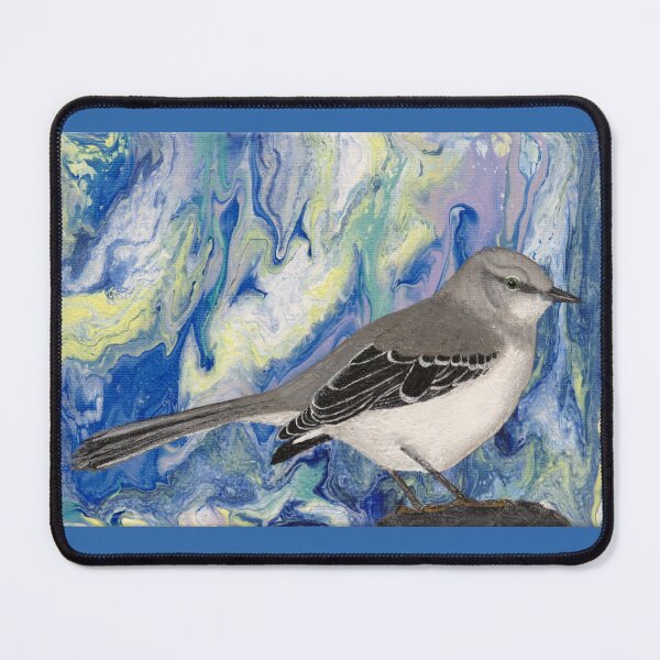 Item preview, Mockingbird on Spring Swirls designed and sold by Magpie's Miscellany.