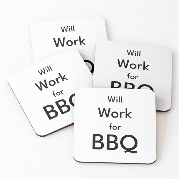 Item preview, Will Work for BBQ – Funny Grill Master & Barbecue Lover Quote designed and sold by AlbCraft.